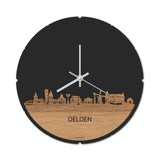 Skyline Klok Rond Delden Eiken