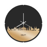 Skyline Klok Rond Delft Goud Metallic