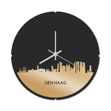 Skyline Klok Rond Den Haag Goud Metallic