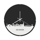 Skyline Klok Rond Deventer Wit Glanzend