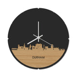 Skyline Klok Rond Durham Bamboe