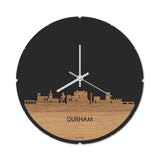 Skyline Klok Rond Durham Eiken