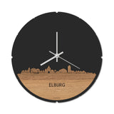 Skyline Klok Rond Elburg Eiken