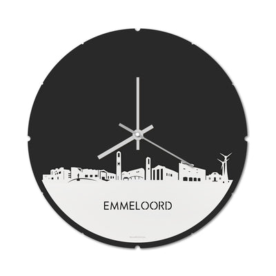 Skyline Clock Round Emmeloord White Glossy