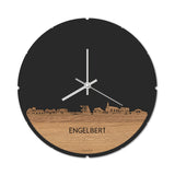 Skyline Klok Rond Engelbert Eiken