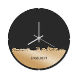 Skyline Klok Rond Engelbert Goud Metallic