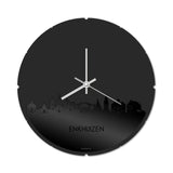 Skyline Klok Rond Enkhuizen Zwart Glanzend
