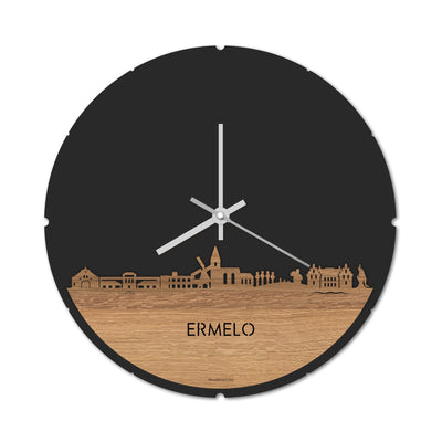 Skyline Clock Round Ermelo Oak