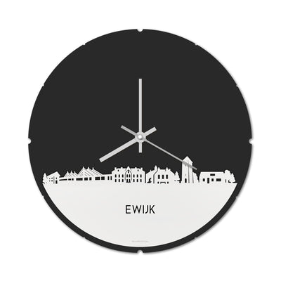 Skyline Clock Round Ewijk White Glossy