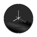 Skyline Klok Rond Florence Zwart Glanzend