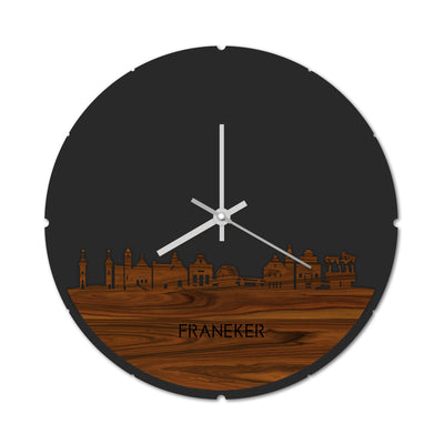 Skyline Clock Round Franeker Rosewood