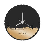 Skyline Klok Rond Geldrop Goud Metallic