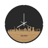 Skyline Klok Rond Geleen Bamboe