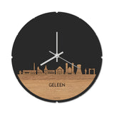 Skyline Klok Rond Geleen Eiken