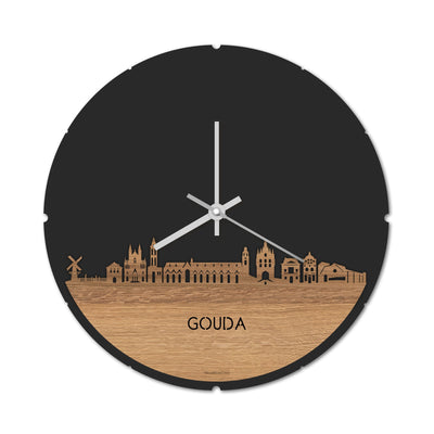 Skyline Clock Round Gouda Oak