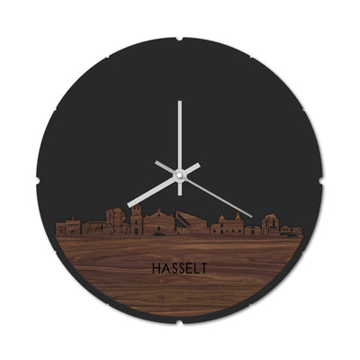 Skyline Clock Round Hasselt Nuts