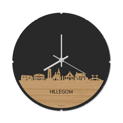 Skyline Clock Round Hillegom Bamboo