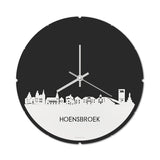 Skyline Klok Rond Hoensbroek Wit Glanzend