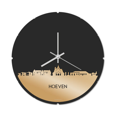 Skyline Clock Round Hoeven Gold Metallic
