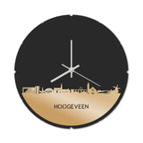 Skyline Klok Rond Hoogeveen Goud Metallic
