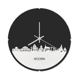 Skyline Klok Rond Hoorn Wit Glanzend