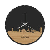 Skyline Klok Rond Houten Bamboe