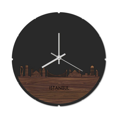 Skyline Clock Round Istanbul Nuts