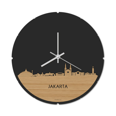 Skyline Clock Round Jakarta Bamboo