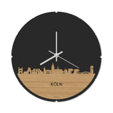 Skyline Klok Rond Köln Bamboe