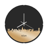 Skyline Klok Rond Köln Goud Metallic