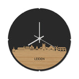 Skyline Klok Rond Leiden Bamboe