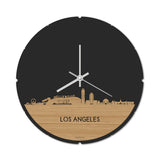 Skyline Klok Rond Los Angeles Bamboe