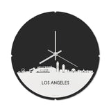 Skyline Klok Rond Los Angeles Wit Glanzend