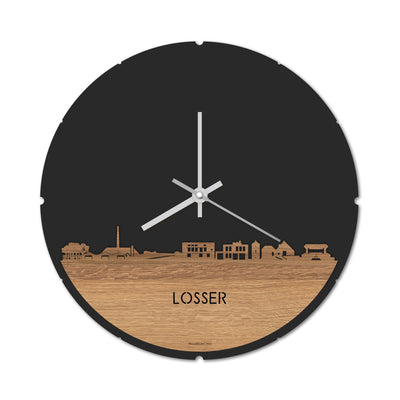 Skyline Clock Round Losser Oak