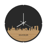 Skyline Klok Rond Maassluis Bamboe