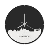 Skyline Klok Rond Maastricht Wit Glanzend