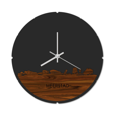 Skyline Clock Round Meerstad Palissander
