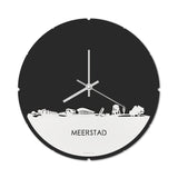 Skyline Klok Rond Meerstad Wit Glanzend