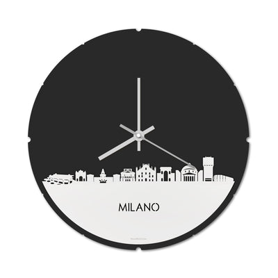 Skyline Clock Round Milano White Glossy