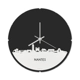 Skyline Klok Rond Nantes Wit Glanzend