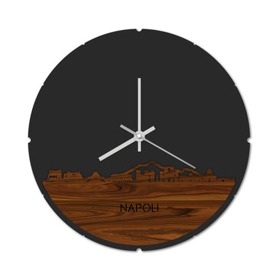 Skyline Clock Round Napoli Rosewood