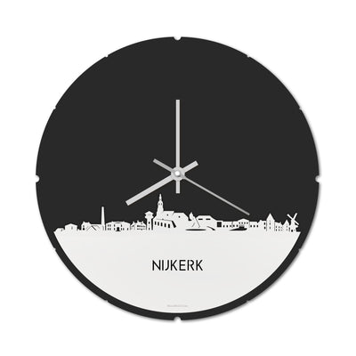 Skyline Clock Round Nijkerk White Glossy