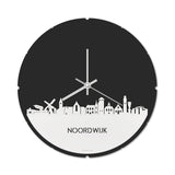 Skyline Klok Rond Noordwijk Wit Glanzend