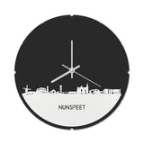 Skyline Klok Rond Nunspeet Wit Glanzend