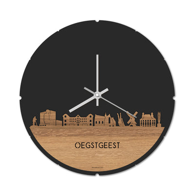 Skyline Clock Round Oegstgeest Oak