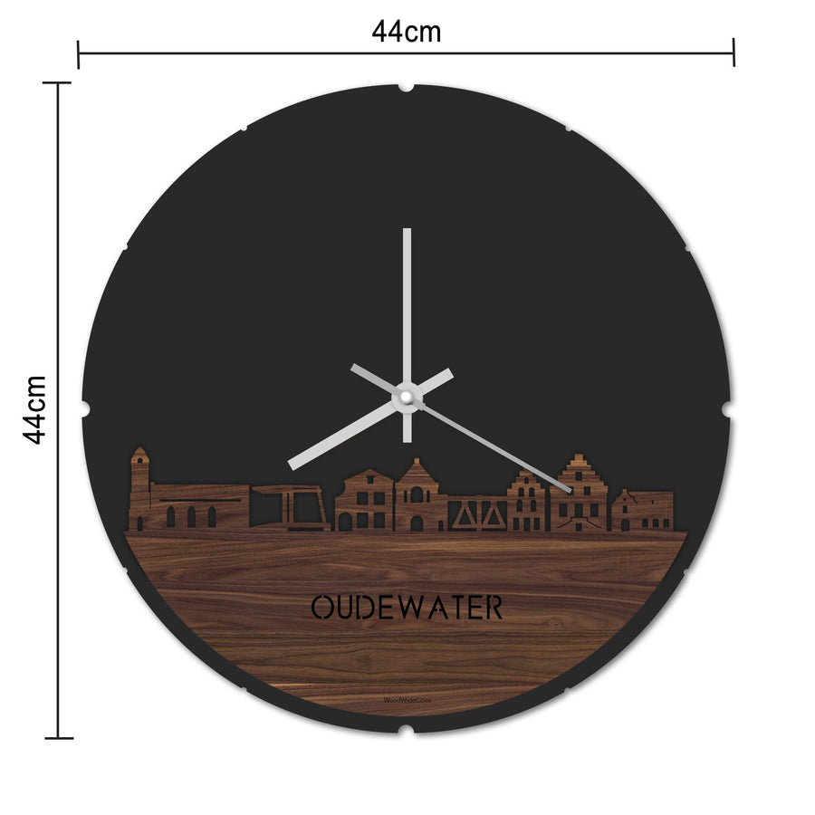 Skyline Klok Oudewater Eiken houten cadeau decoratie relatiegeschenk van WoodWideCities