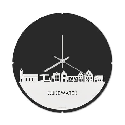 Skyline Clock Round Oudewater White Glossy