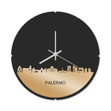 Skyline Klok Rond Palermo Goud Metallic