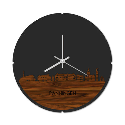 Skyline Clock Round Panningen Rosewood