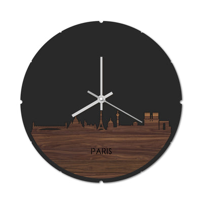 Skyline Clock Round Paris Nuts